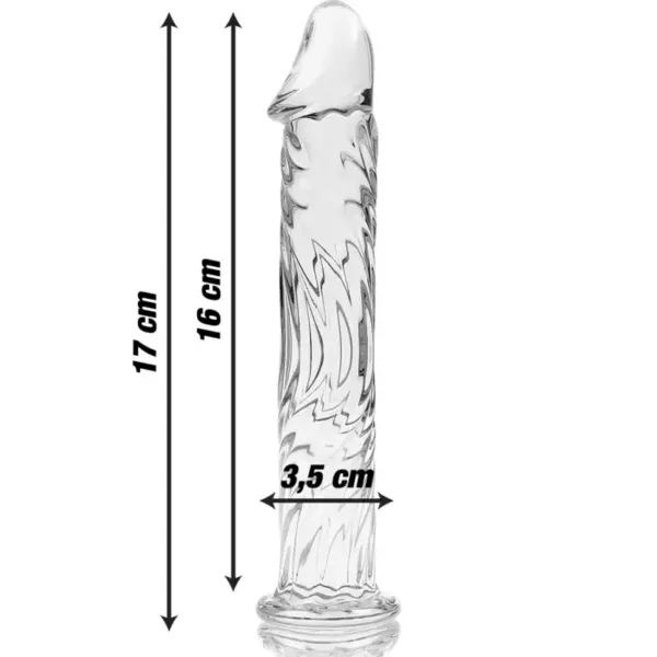 Nebula Series by Ibiza - Dildo Cristal Transparente 17 cm - 3.5 cm - Imagen 3