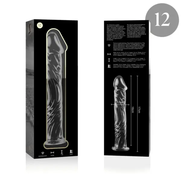 Nebula Series by Ibiza - Dildo Cristal Transparente 17 cm - 3.5 cm - Imagen 4