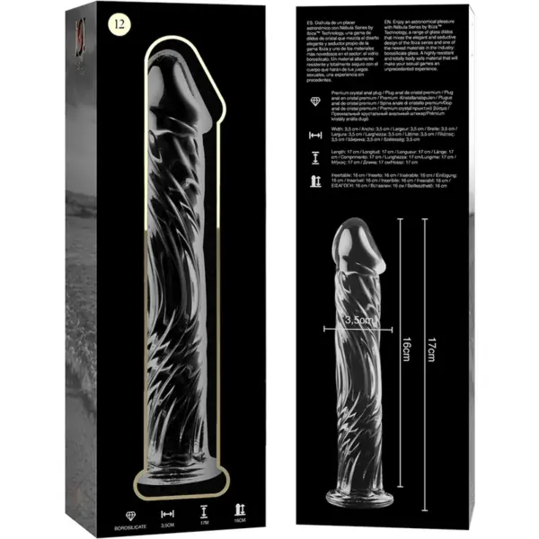 Nebula Series by Ibiza - Dildo Cristal Transparente 17 cm - 3.5 cm - Imagen 6