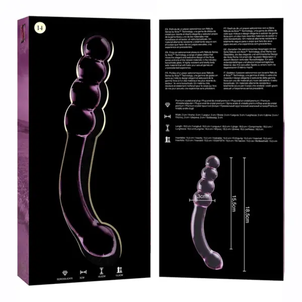 Nebula Series by Ibiza - Dildo cristal rosa 18.5 cm - Imagen 6