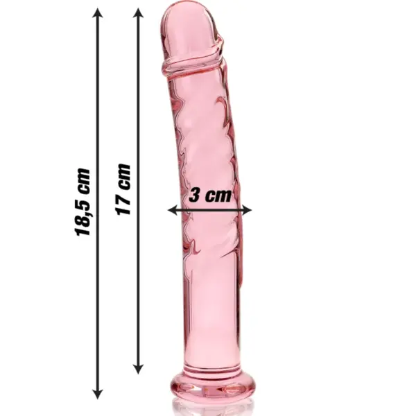 NEBULA SERIES BY IBIZA - Dildo Cristal Rosa 18.5 cm -O- 3 cm - Imagen 3