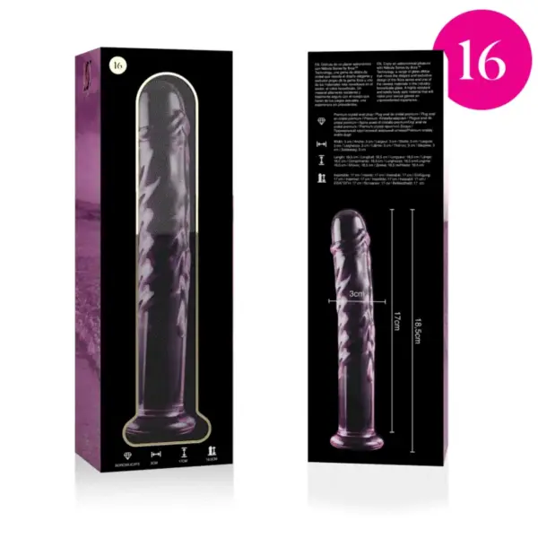 NEBULA SERIES BY IBIZA - Dildo Cristal Rosa 18.5 cm -O- 3 cm - Imagen 4