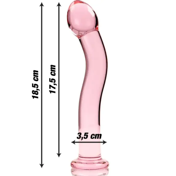 NEBULA SERIES BY IBIZA - Modelo 18 Dildo Cristal Rosa 18.5 cm -O- 3.5 cm - Imagen 3