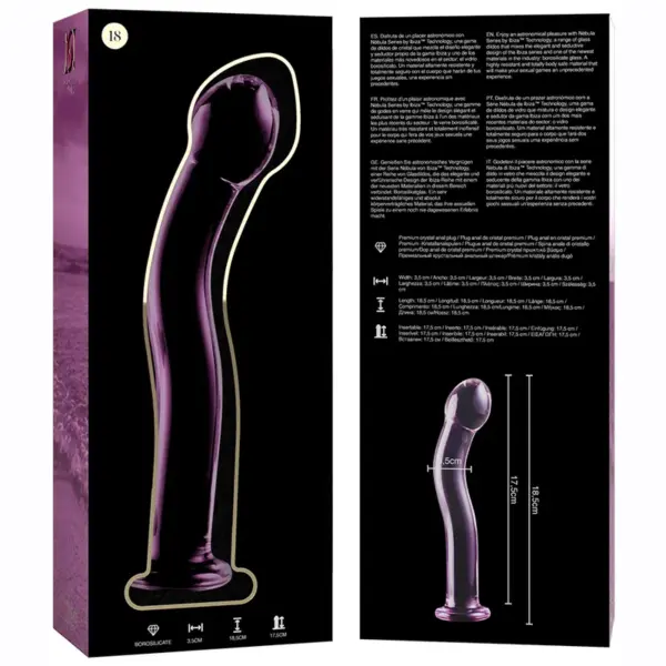 NEBULA SERIES BY IBIZA - Modelo 18 Dildo Cristal Rosa 18.5 cm -O- 3.5 cm - Imagen 6