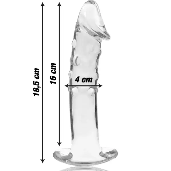 NEBULA SERIES BY IBIZA - Dildo Cristal Transparente 18.5 cm - Modelo 19 - Imagen 3