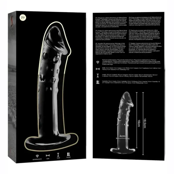 NEBULA SERIES BY IBIZA - Dildo Cristal Transparente 18.5 cm - Modelo 19 - Imagen 6