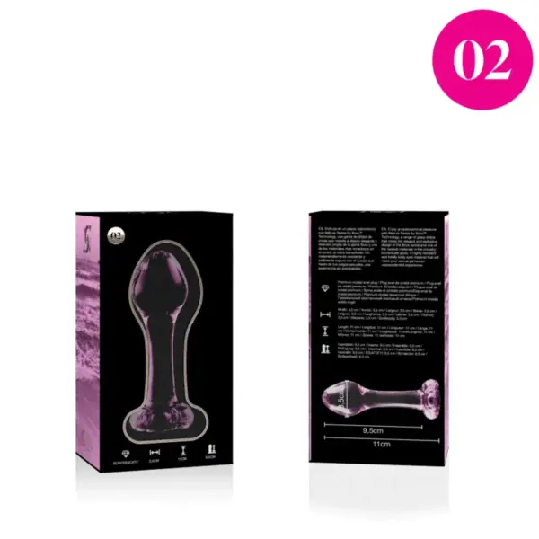 NEBULA SERIES BY IBIZA - Plug Cristal Rosa 11 cm para una Experiencia Anal Elegante - Imagen 4