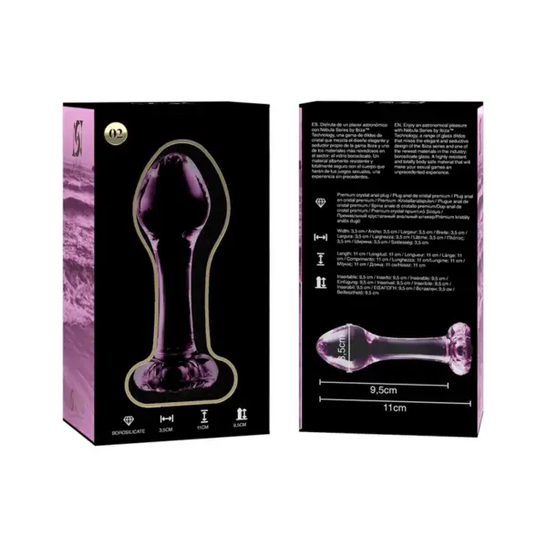 NEBULA SERIES BY IBIZA - Plug Cristal Rosa 11 cm para una Experiencia Anal Elegante - Imagen 6