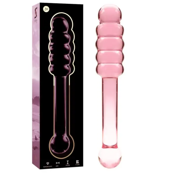 Nebula Series by Ibiza - Dildo de cristal rosa 20.5 cm