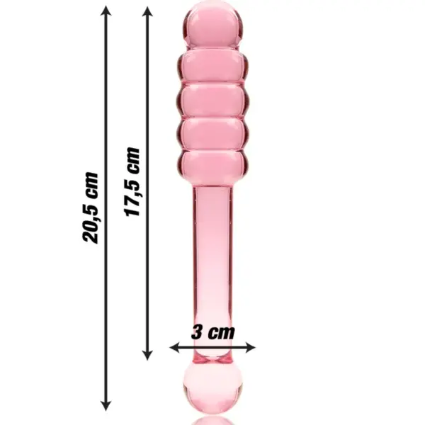 Nebula Series by Ibiza - Dildo de cristal rosa 20.5 cm - Imagen 3