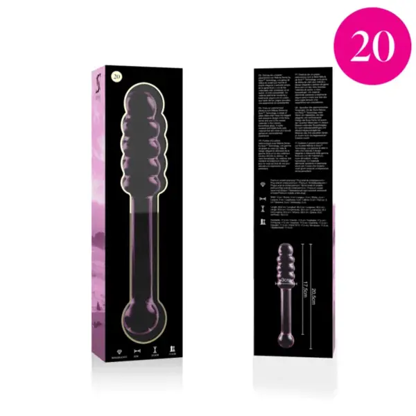 Nebula Series by Ibiza - Dildo de cristal rosa 20.5 cm - Imagen 4