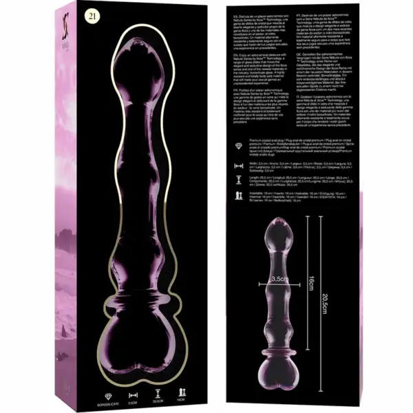 NEBULA SERIES BY IBIZA - Dildo Cristal Rosa 20.5 cm - Imagen 6