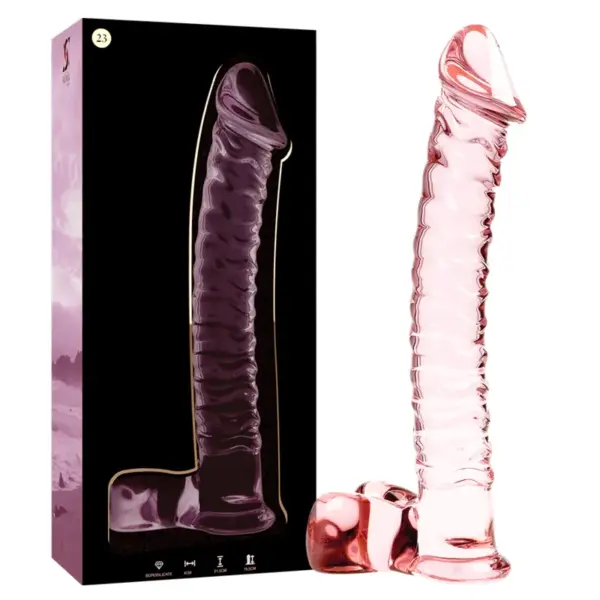 NEBULA SERIES BY IBIZA - Dildo de Cristal Rosa 21.5 cm