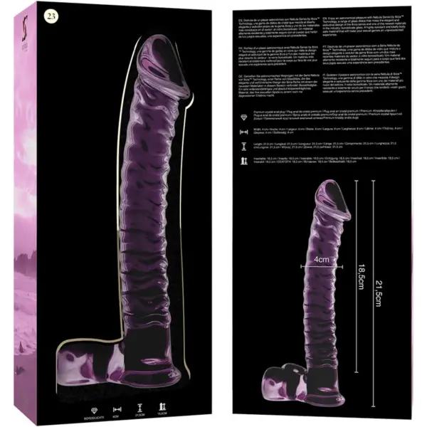 NEBULA SERIES BY IBIZA - Dildo de Cristal Rosa 21.5 cm - Imagen 6