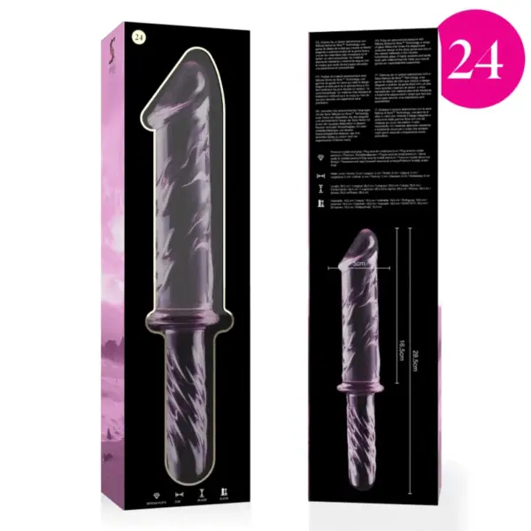 Nebula Series - Dildo Cristal Rosa 28.5 cm de Ibiza - Imagen 4