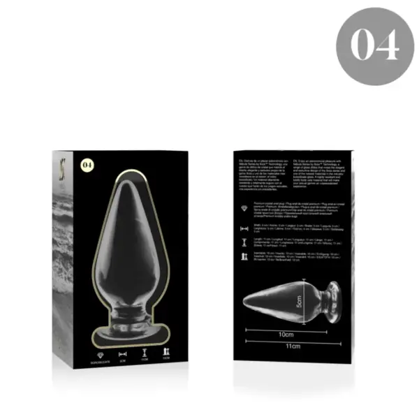 NEBULA SERIES - Plug Anal de Cristal Transparente 11 cm - 5 cm para Experiencias Únicas - Imagen 4