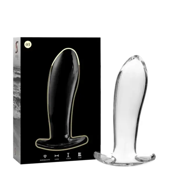 NEBULA SERIES BY IBIZA - Plug Anal de Cristal Transparente 12.5 cm - 3.5 cm