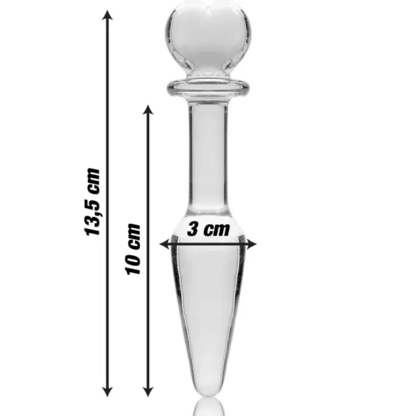 NEBULA SERIES BY IBIZA - Plug Anal de Cristal Transparente 13.5 cm - Imagen 3