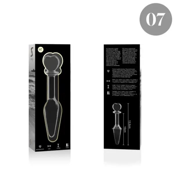 NEBULA SERIES BY IBIZA - Plug Anal de Cristal Transparente 13.5 cm - Imagen 4