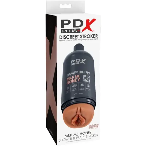 PDX PLUS - Masturbador Stroker Discreto de Champú Milk Me Honey Caramelo - Imagen 6