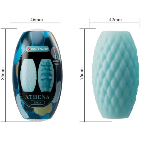 Pretty Love - Masturbador Masculino Silicona Celeste Athena Eros - Imagen 7