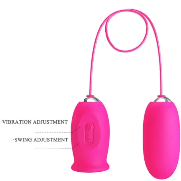 Pretty Love - Huevo vibrador con lengua estimuladora rosa - Imagen 6