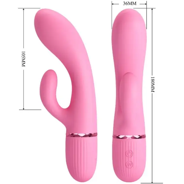 Pretty Love - Vibrador rabbit con punto G rosa - Imagen 6