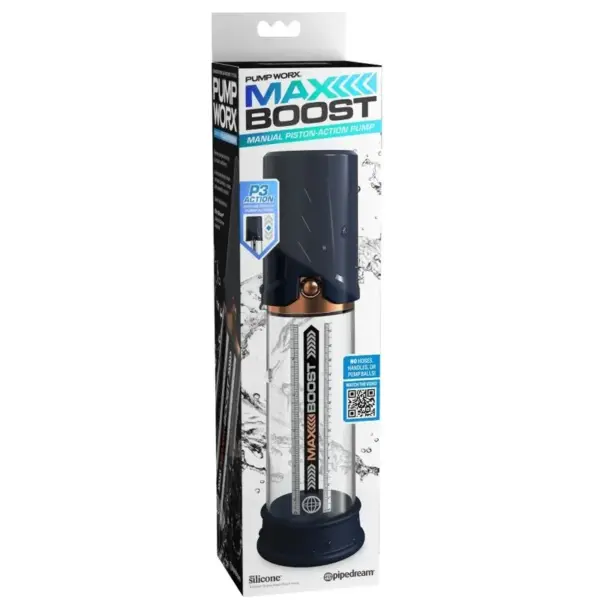 PUMP WORX - Bomba de Erección Max Boost Azul - Imagen 6