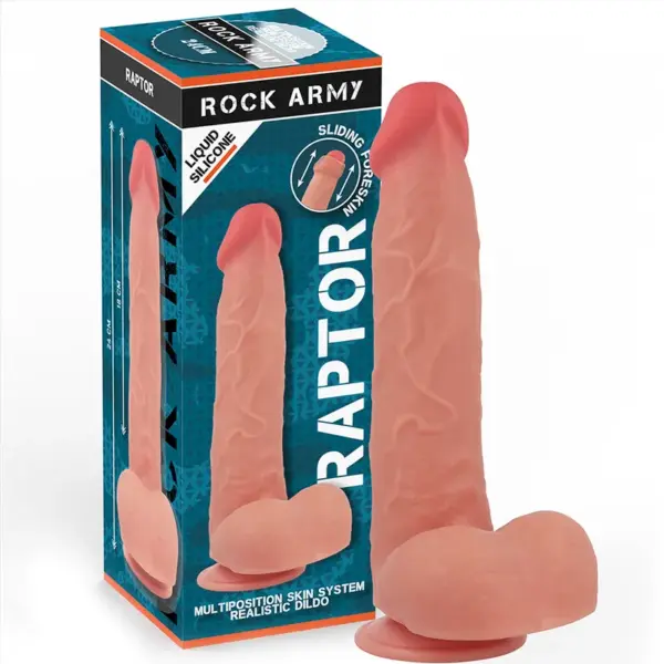 Rockarmy - Raptor Dildo Realista Dual Density Silicona Líquida 24 cm -O- 4.4 cm