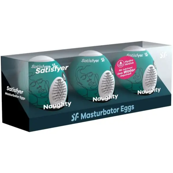 Satisfyer - 3 Huevos Masturbadores Naughty para Placer Sin Límites - Imagen 2