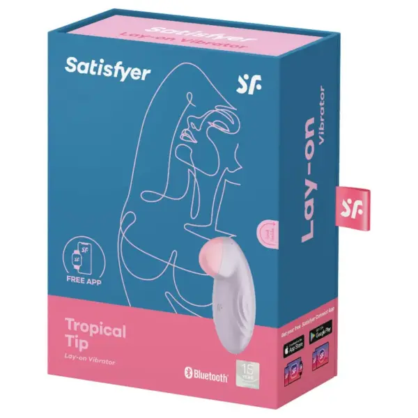 Satisfyer - Vibrador lay-on Tropical Tip lila para una estimulación intensa - Imagen 5