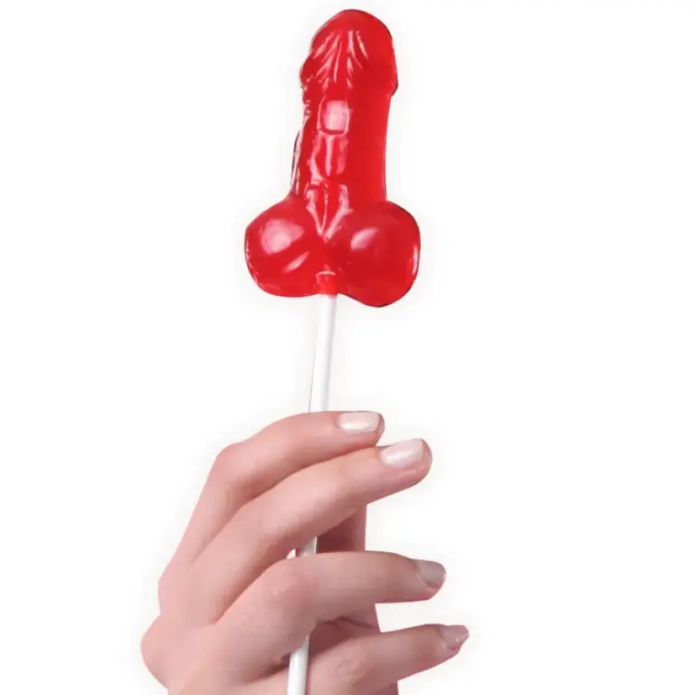 SECRETPLAY - Piruleta Pene Gominola de Fresa Comestible