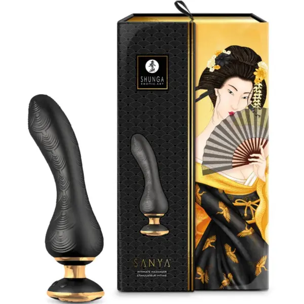 SHUNGA - Sanya Masajeador Íntimo Negro: Placer Elegante y Refinado - Imagen 4