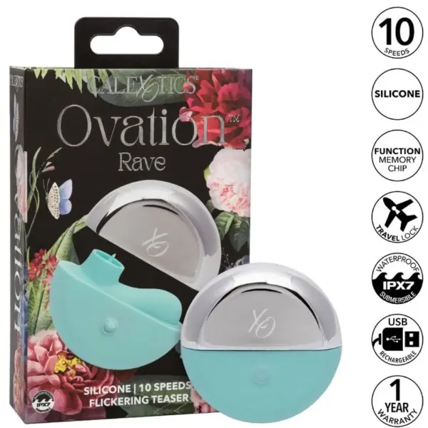 CALEXOTICS - Ovation Rave Estimulador Verde Agua para Placer Inigualable - Imagen 2