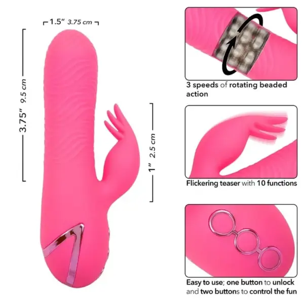 California Dreaming - Vibrador Rabbit Sacramento Sweetie Rosa - Imagen 7