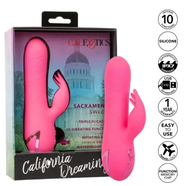 California Dreaming - Vibrador Rabbit Sacramento Sweetie Rosa - Imagen 9