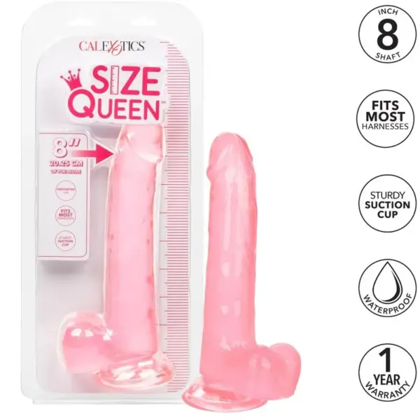 CALEXOTICS - Size Queen Dildo Rosa 20.3 cm para Placer Inigualable - Imagen 2