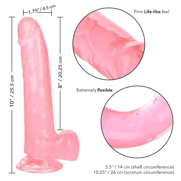 CALEXOTICS - Size Queen Dildo Rosa 20.3 cm para Placer Inigualable - Imagen 3