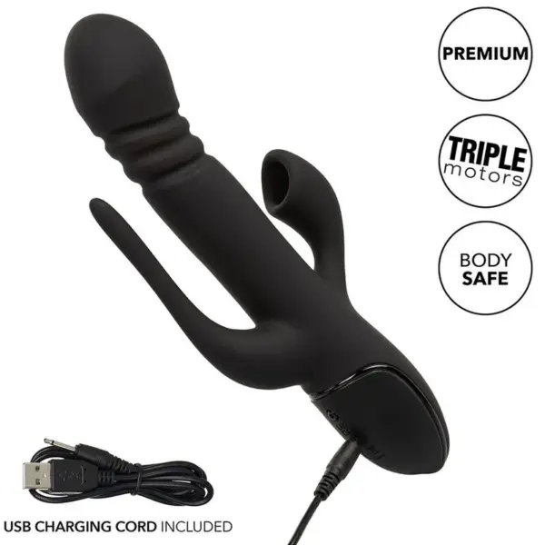 CalExotics - Vibrador Triple Euphoria Negro - Imagen 10