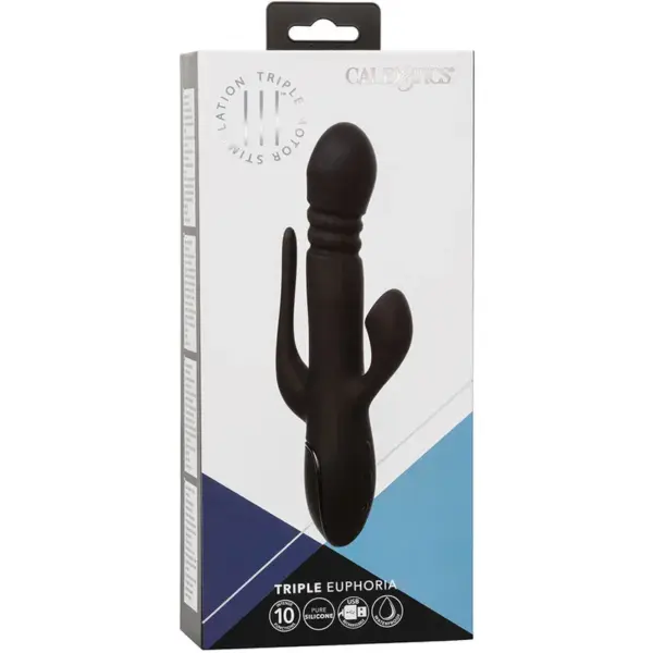 CalExotics - Vibrador Triple Euphoria Negro - Imagen 11