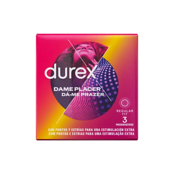 Durex Dame Placer - Preservativos con Relieve para una Experiencia Inolvidable - Imagen 2