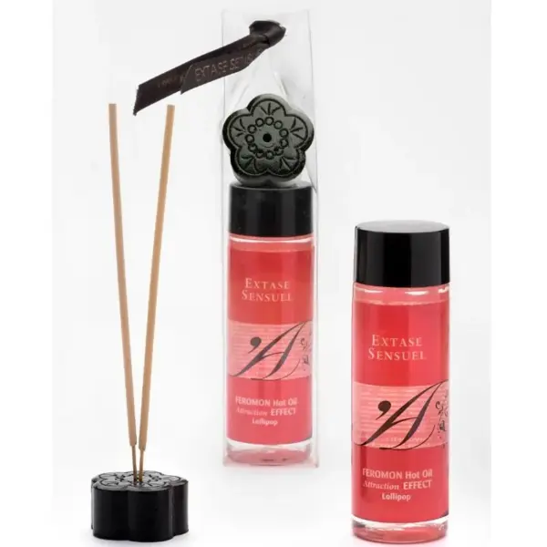 Extase Sensual - Aceite de Masaje Efecto Calor con Feromonas Piruleta 100 ml - Imagen 2