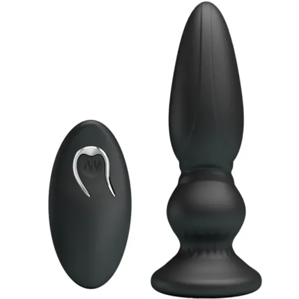 MR PLAY - Vibrador potente control remoto anal plug negro - Imagen 2