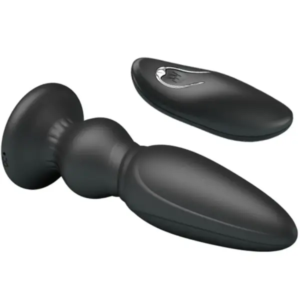 MR PLAY - Vibrador potente control remoto anal plug negro - Imagen 4