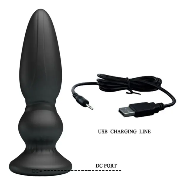 MR PLAY - Vibrador potente control remoto anal plug negro - Imagen 6
