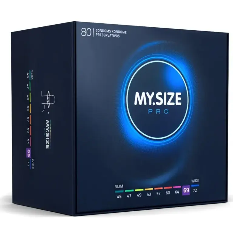 MY.SIZE - Pro preservativos 69 mm, 80 unidades de placer personalizado