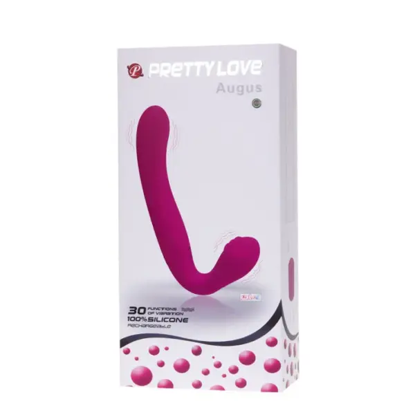 Pretty Love - Arnés Doble de Silicona Lila para Parejas - Imagen 9
