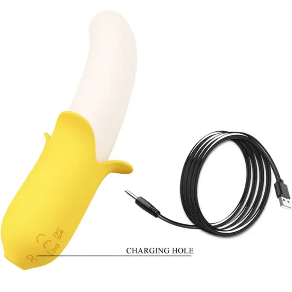 Pretty Love - Banana Geek Super Power 7 Vibraciones Up & Down Silicona Negro - Imagen 5
