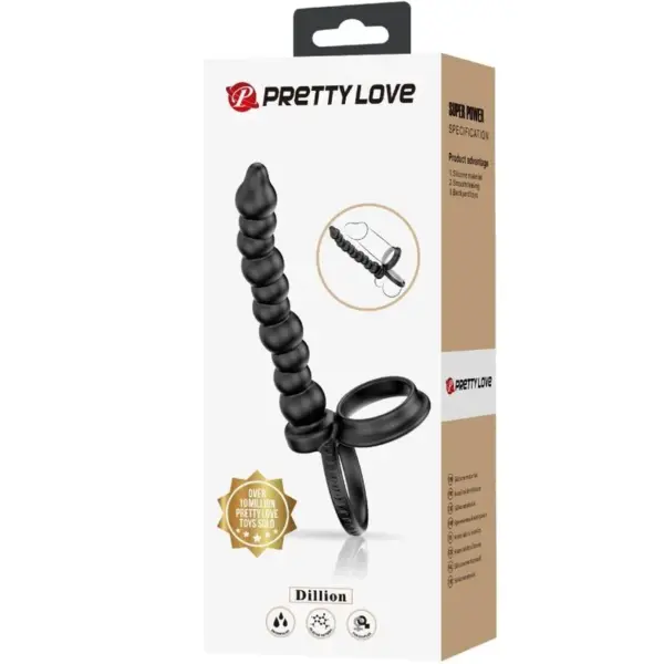 Pretty Love - Dillion Anillo Pene para Donle Penetración Negro - Imagen 7
