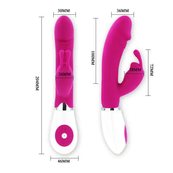 Pretty Love - Vibrador rabbit con licking morado - Imagen 6